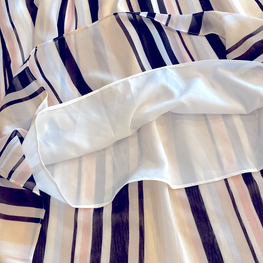 Anne Klein Soft Pleated Striped Skirt - Picture 6 of 9